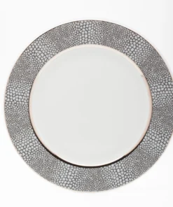 Philippe Deshoulieres BIA THE TABLE MAKASSAR GRAY & PLATINUM | ROYAL LIMOGES