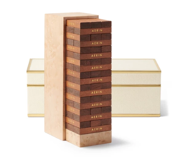 SHAGREEN JENGA SET | AERIN | CREAM GAMES & GADGETS