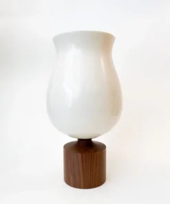 KleinReid THE HOME TEDDY VASE | WHITE & WALNUT