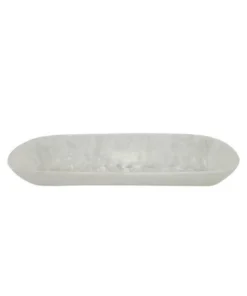 Nashi Home SWIRL RESIN BOAT BOWL WHITE