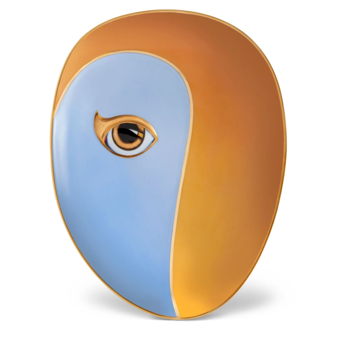 L'Objet LITO EYE OVAL TRAY | BLUE & ORANGE