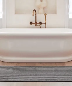 Chilewich FURNITURE IN/OUTDOOR FLOORMAT | BRETON STRIPE SHAG | GRAVEL