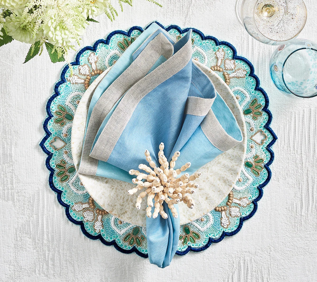 Kim Seybert REED NAPKIN RING NATURAL THE TABLE