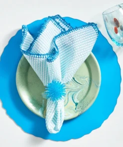 Kim Seybert MIRAGE NAPKIN RING BLUE THE TABLE