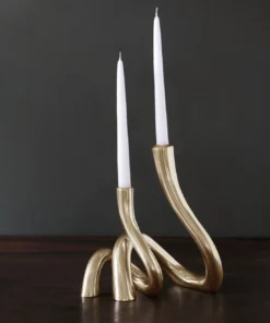 Beatriz Ball CANDLELIGHT SIERRA SERPENTE CANDLESTICK | GOLD 11"