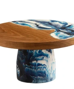 Blue Pheasant AUSTIN SWIRLED CAKE STAND BLUE SERVING