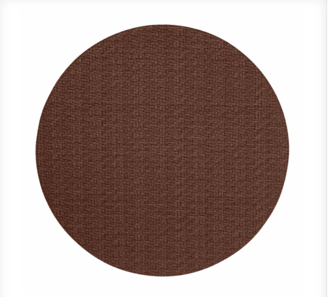 Bodrum THE TABLE WICKER PLACEMAT | ROUND | CHOCOLATE