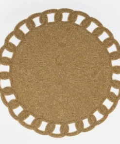 Blue Pheasant THE TABLE ARIA BEADED GOLD PLACEMAT