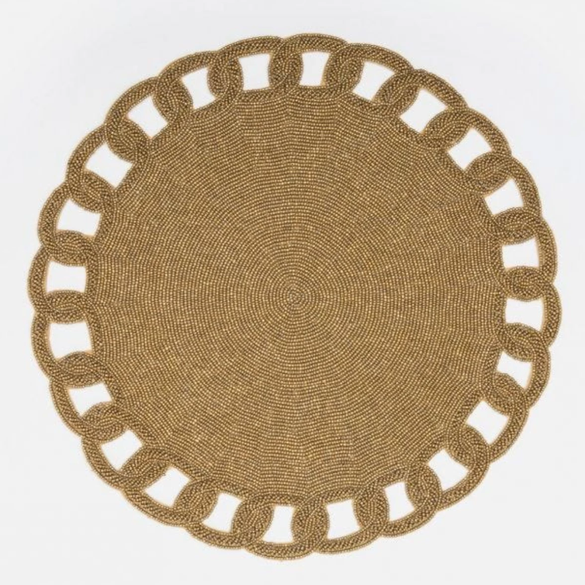 Blue Pheasant THE TABLE ARIA BEADED GOLD PLACEMAT