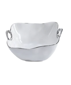 Pampa Bay SERVING HANDLE BOWL SILVER TRIM