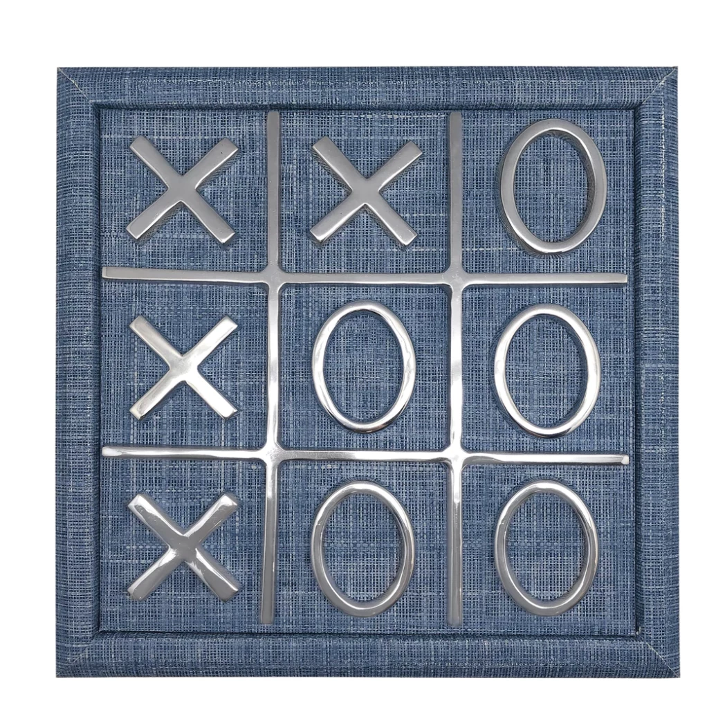 MARIPOSA HEATHER BLUE TIC TAC TOE SET