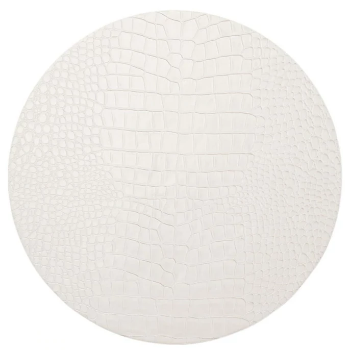 Kim Seybert THE TABLE CROCO PLACEMAT WHITE