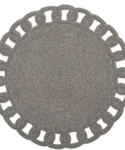 Blue Pheasant ARIA BEADED SILVER PLACEMAT