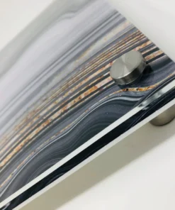 EYE CANDY RAISED SERVING BOARD | BLACK/GOLD SLICE JUDAICA