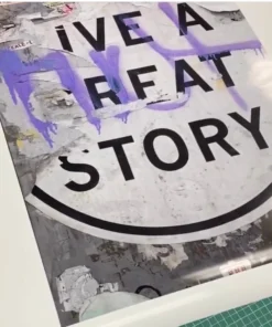 Allyson Monson LIVE A GREAT STORY GRAFFITI PLEXI ART | 26.5 X 40