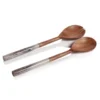 Zodax SERVING MANGO & RESIN WOOD SALAD SERVERS TAUPE