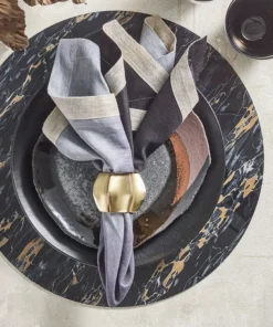 Kim Seybert MINERAL PLACEMAT BLACK THE TABLE