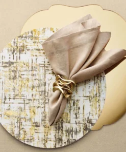 Kim Seybert FLUX NAPKIN GOLD