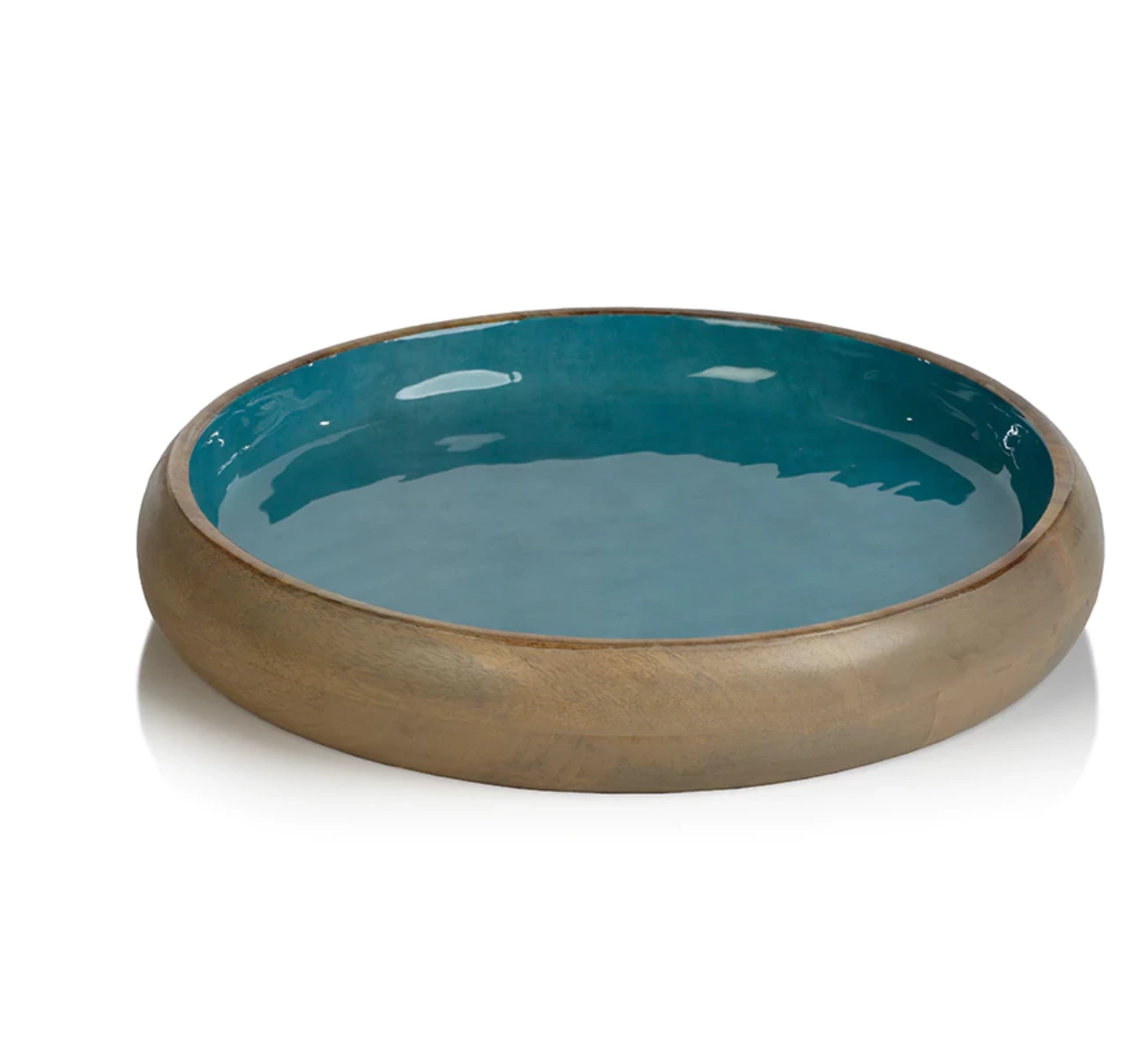 Zodax SEYCHELLES MANGO WOOD ROUND PLATTER