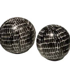 Sagebrook Home MARBLEIZED SPHERE SET THE HOME