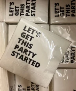 Print Appeal COCKTAIL NAPKIN PACK | "PARTY STARTED" WINE & BAR