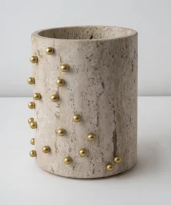 CDMX Design CONFETTI TRAVERTINE VASES