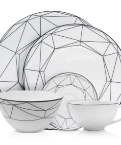 Kiyasa GEM CUT DINNERWARE | PROUNA | BLACK Or GOLD