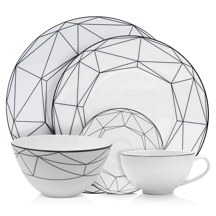 Kiyasa GEM CUT DINNERWARE | PROUNA | BLACK Or GOLD