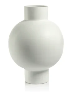 Zodax ORA STONEWARE VASE | WHITE