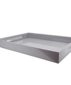 Addison Ross CHIFFON GRAY LACQUERED TRAY | XL THE HOME