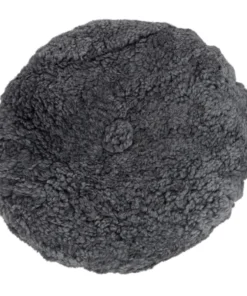 Natures Collection THE HOME SHEEPSKIN BUTTON PILLOW GREY