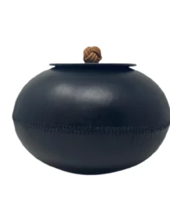 MooMoo Designs THE HOME LEATHER BOWLS WITH KNOT TOP