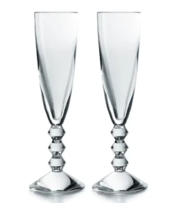 Baccarat VEGA CHAMPAGNE FLUTE SET OF 2 DRINKWARE