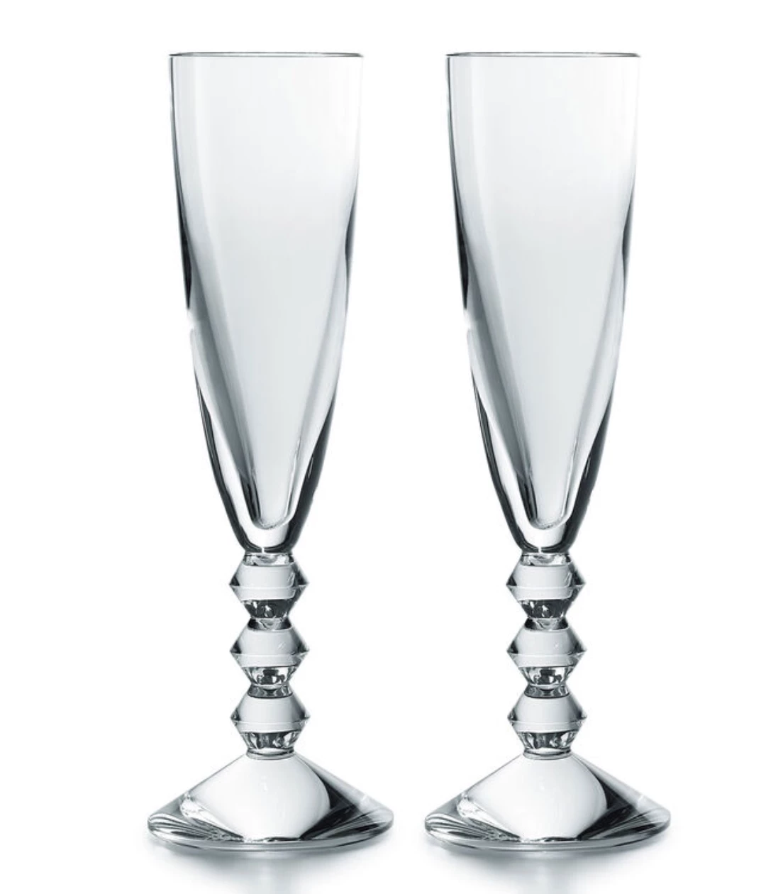 Baccarat VEGA CHAMPAGNE FLUTE SET OF 2 DRINKWARE