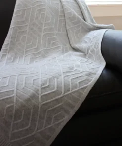 Alashan Cashmere DECAUX CASHMERE THROW SEA SALT & ASH