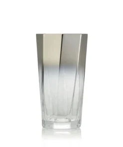 Kim Seybert DRINKWARE HELIX SILVER GLASSWARE
