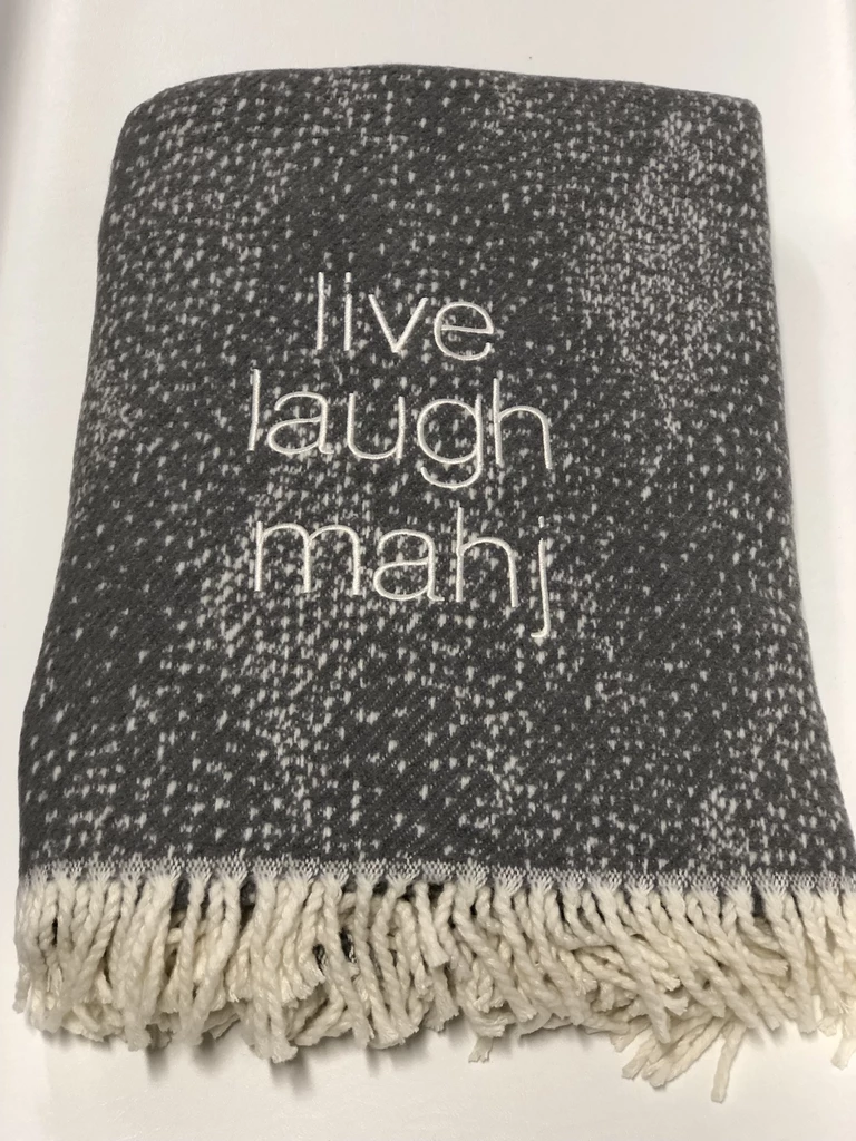 A Soft Idea LIVE LAUGH MAHJ THROW | DOTTI DOTS | GREY THE HOME