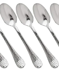 Godinger (GOD) HAMMERED COFFEE SPOONS SET SERVING