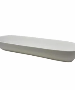 Nashi Home BOWLS & CENTERPIECES LUXE RESIN BOAT BOWL WHITE LARGE