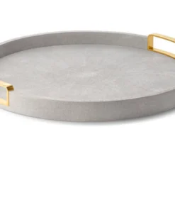 AERIN CARINA SHAGREEN TRAY DOVE | LARGE THE HOME