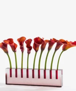 Apeloig Collection ACRYLIC MENORAH | BURGUNDY JUDAICA