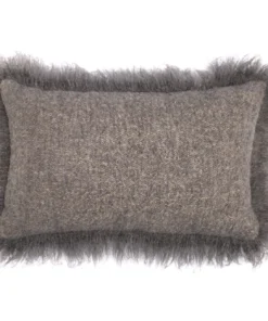 Uniquity WINTERS PILLOW DARK GREY 20 X 12