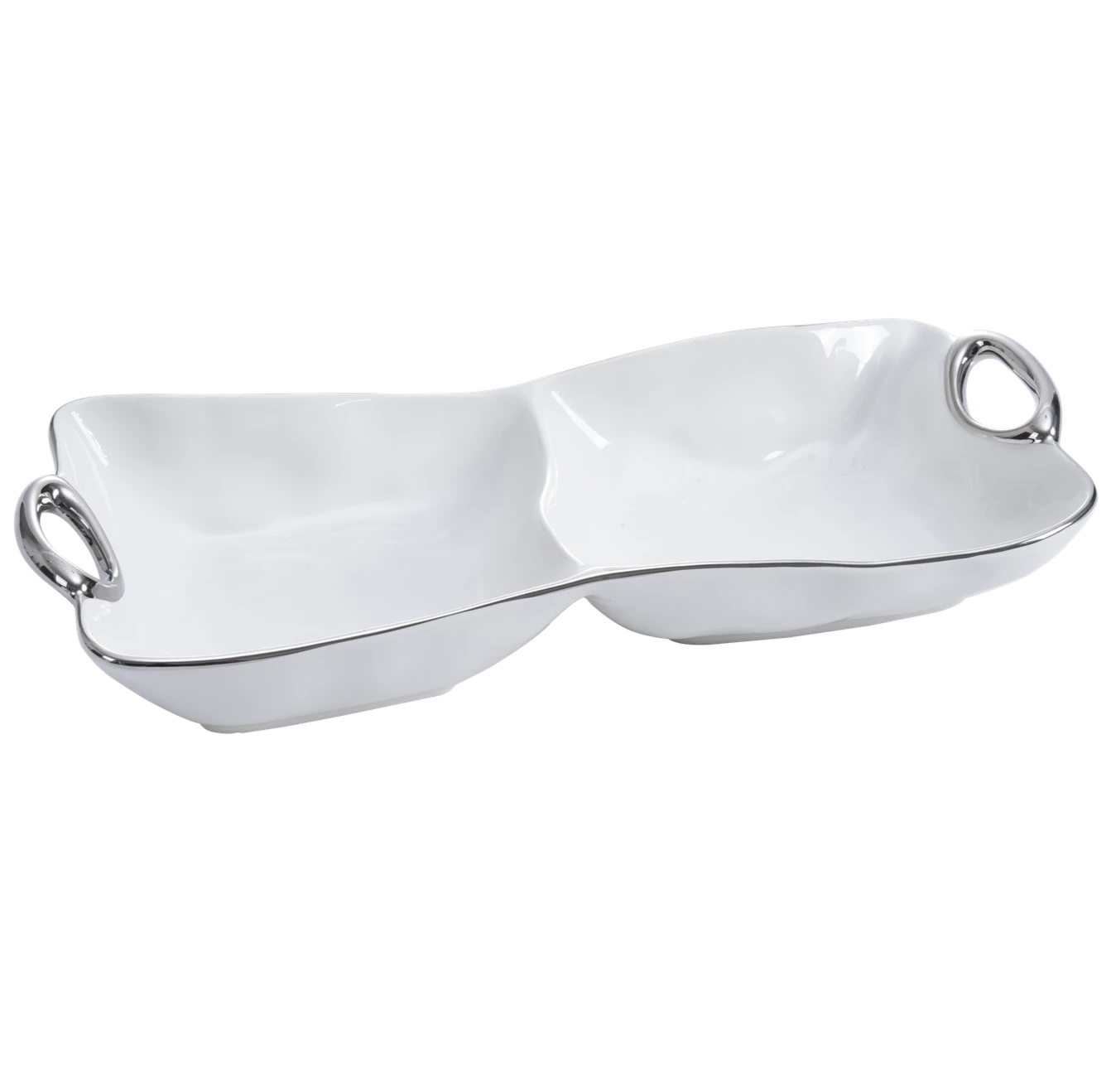 Pampa Bay HANDLE TWO SECTION SERVING BOWL