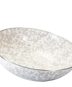 Golden Rabbit SERVING ENAMEL CATERING BOWL TAUPE