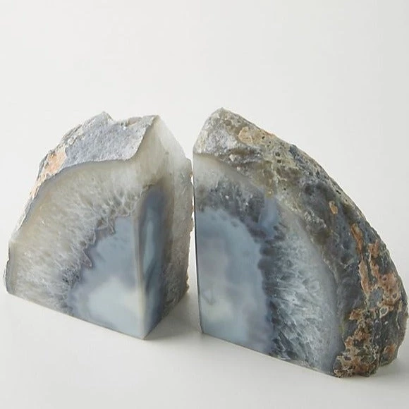 OLYMPUS BARTKY THE HOME AGATE BOOKEND SET | NATURAL | X LARGE