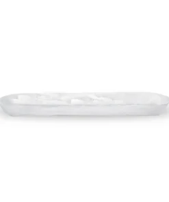 Nashi Home SWIRL RESIN BOAT BOWL WHITE