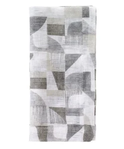 Bodrum GEO LINEN NAPKIN SILVER THE TABLE