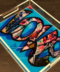 EYE CANDY EYE CANDY ACRYLIC By CH GRAFFITI LOVE TRAY | CB ART LIMITED EDITION