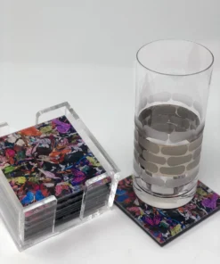 EYE CANDY BUTTERFLY NIGHTS COASTER SET WINE & BAR