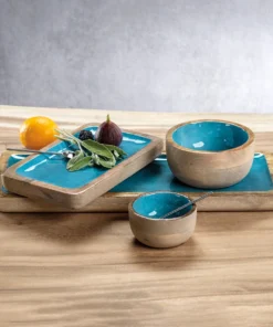 Zodax SERVING SEYCHELLES MANGO WOOD CONDIMENT SET